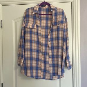 Pretty little thing pink and blue flannel